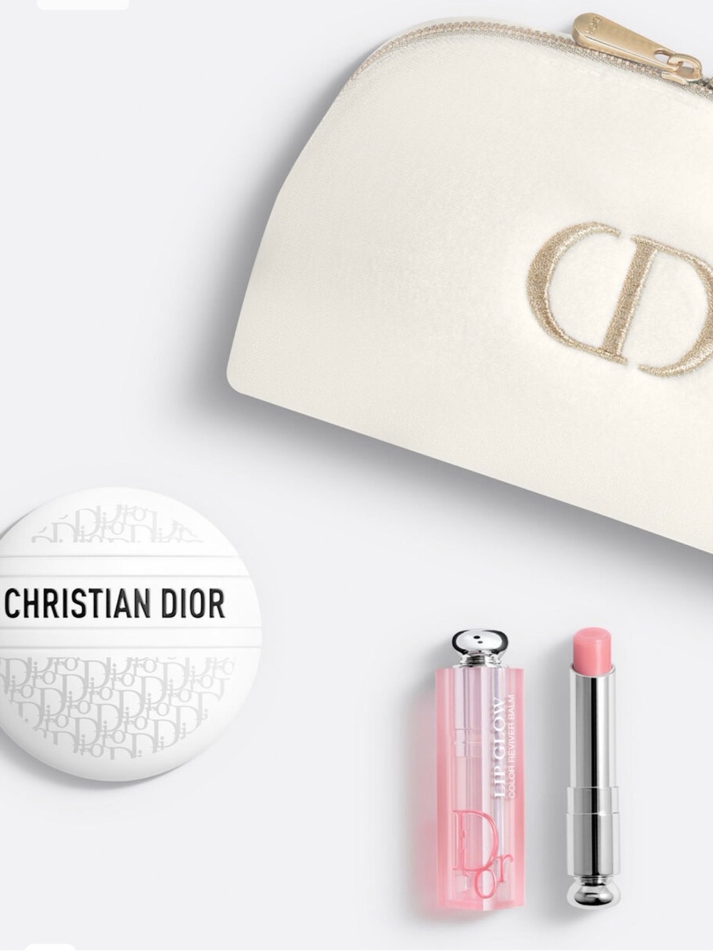 Dior Cream Cosmetic Pouch
